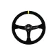 Steering wheel SLIDE 350mm offset:90mm Suede Yellow Strip