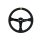 Steering wheel SLIDE 350mm offset:90mm Leather Yellow Strip