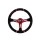 Steering wheel SLIDE 350mm offset:90mm Suede Red