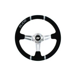 Steering wheel SLIDE 350mm offset:90mm Suede Silver