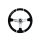 Steering wheel SLIDE 350mm offset:90mm Suede Silver