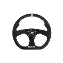 Steering wheel SLIDE 350mm offset:25mm Leather Yellow