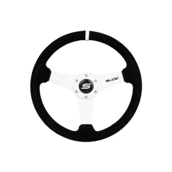 Steering wheel SLIDE 350mm offset:20mm Suede White