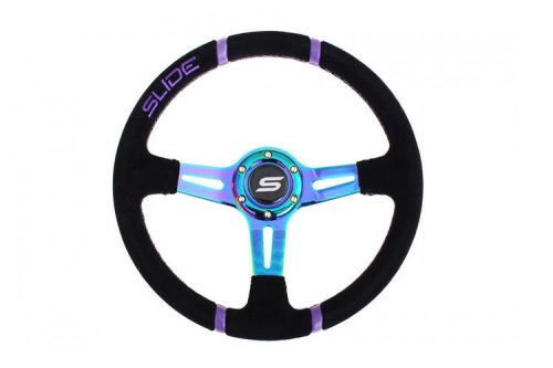 Steering wheel SLIDE 350mm offset:45mm Suede NeoChrome