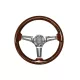 Steering wheel 350mm Wood Silver
