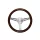 Steering wheel 350mm Wood Silver