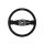 Steering wheel SLIDE 350mm offset:90mm Suede Blue Strip