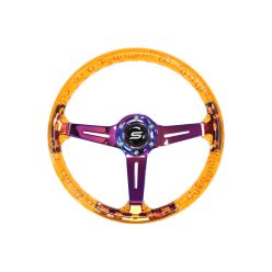   Steering wheel SLIDE 350mm offset:70mm NeoChrome Acrylic Orange
