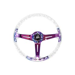   Steering wheel SLIDE 350mm offset:70mm NeoChrome Acrylic Clear