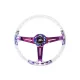 Steering wheel SLIDE 350mm offset:70mm NeoChrome Acrylic Clear