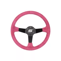 Steering wheel SLIDE 350mm offset:90mm Suede Pink