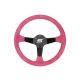Steering wheel SLIDE 350mm offset:90mm Suede Pink