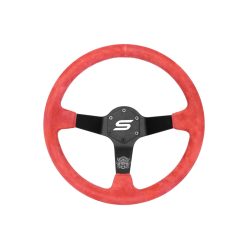 Steering wheel SLIDE 350mm offset:90mm Suede Red