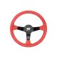 Steering wheel SLIDE 350mm offset:90mm Suede Red