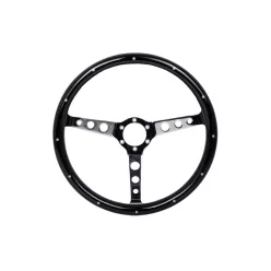 Steering wheel 380mm Wood Silver