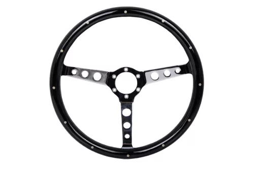 Steering wheel 380mm Wood Silver