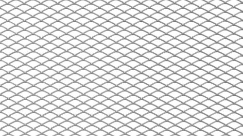 ALU mesh grill Diamond Silver 100*33cm 16*8mm