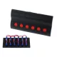 Switch 12/24V IP68 ON-OFFx6, 6xB 3x5A 2x10A 1x15A, LED IP68