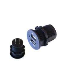Socket 12/24V 2xUSB (1x1A,1x2.1A), 1xLED