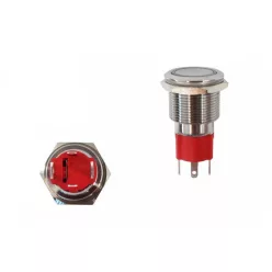 Switch 304SS 10A 19mm ON-OFF Red