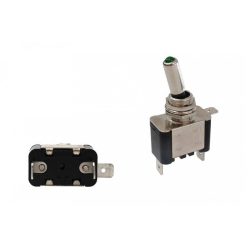 Switch Toggle Chrome type.2 Led Green