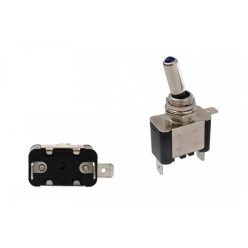 Switch Toggle Chrome type.2 Led Blue