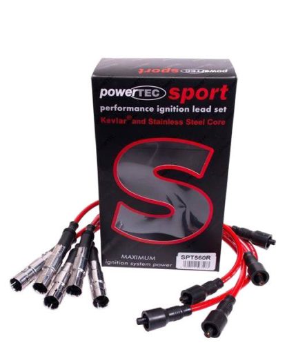 PowerTEC Ignition Leads AUDI 80 100 A6 A8 VW PASSAT 2.4 2.6 2.8L 90-00 RED