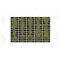 Switches marking stickers set Fluo / Black