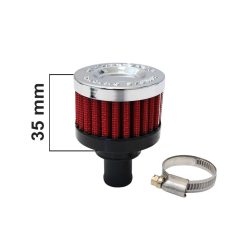 Simota Crankcase Breather Filter 18mm Red