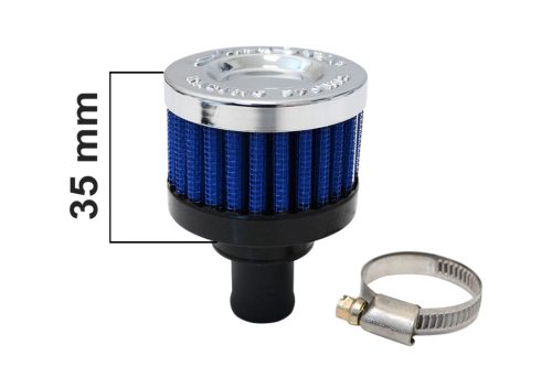 Simota Crankcase Breather Filter 12mm Blue