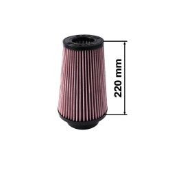 TurboWorks Air Filter H:220mm DIA:60-77mm Purple