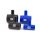 38mm Silicone T-Piece-Colour Blue Hoses Colour Black Hoses