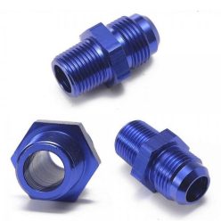   Male To Male Union AN8 To 3/8" NPT Adapter Fitting Straight - Aluminium