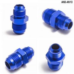   Male To Male Union AN8 To AN10 Adapter Fitting Straight - Aluminium