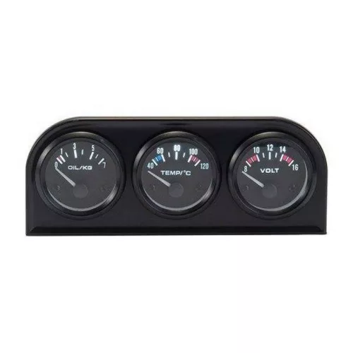 KET CLASSIC 3in1 Gauge - 52MM - Volt + Oil Temperature + Oil Pressure Meter