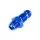 AN4 straight bulkhead male hose fitting, blue