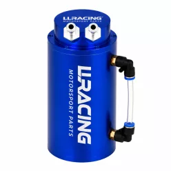   LLRacing Universal Aluminum Oil Catch Can Kit with Sight Tube, 10 mm Ports, 0.6 Liter – Blue