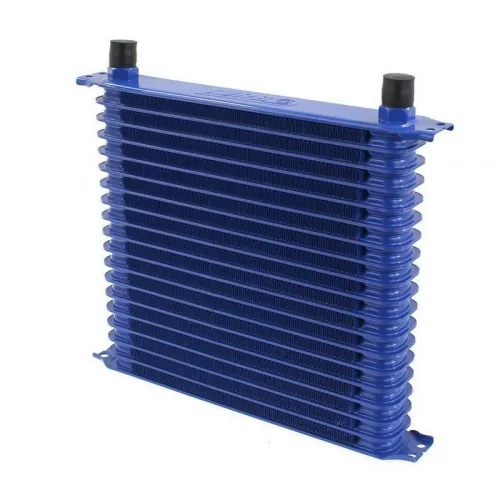 19-Row Race Line Aluminum Oil Cooler Radiator – AN10, Blue