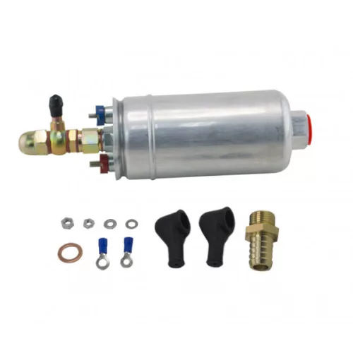 Universal External Fuel Pump (Bosch 044 Type, 300 LPH) – with 8mm Banjo Fitting