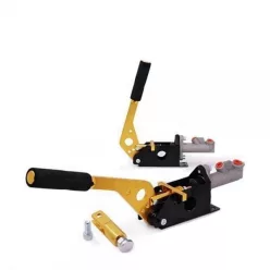   Hydraulic Handbrake with 0.75” Master Cylinder – Reversible, Lockable – Gold
