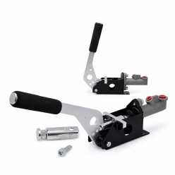   Hydraulic Handbrake with 0.75” Master Cylinder – Reversible, Lockable – Silver