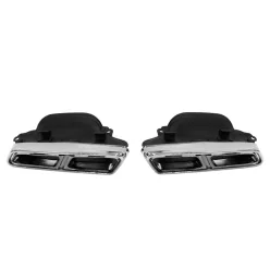   Exhaust Tip 285x80mm enter 97x160mm Mercedes W212 Polished Set