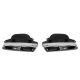Exhaust Tip 285x80mm enter 97x160mm Mercedes W212 Polished Set