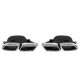 Exhaust Tip 285x80mm enter 160x97mm Mercedes W212 Polished Set