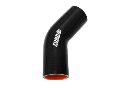 Szilikoncső 45 Fokos Könyök TurboWorks PRO 63mm, Fekete
