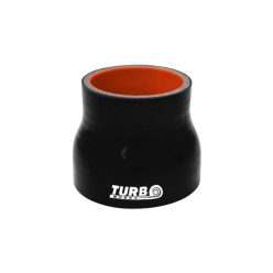 Silicone Hose Straight Reducer TurboWorks PRO 76-89mm, Black