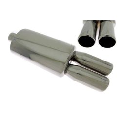 Rear Muffler TurboWorks 2x76mm inlet 63,5mm