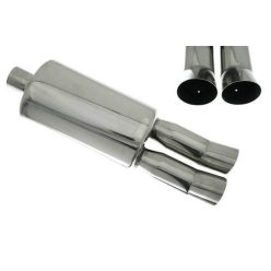 Rear Muffler TurboWorks 2x76mm inlet 63,5mm