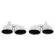 Exhaust Pipe End 126x74mm input 51mm Mercedes C63 AMG