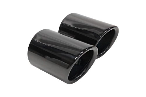 Exhaust Tip 74mmx2 enter 71mm Black Chrome